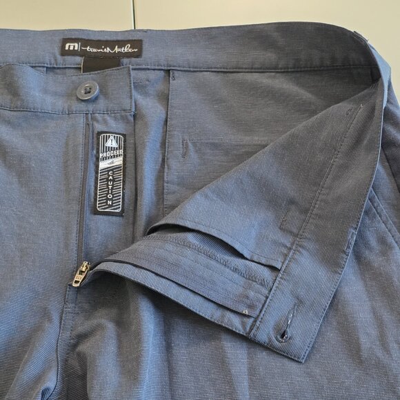 Travis Mathew Shorts Mens US 36 Dark Heathered Blue Golf Ripstop Stretch Active - Picture 9 of 13